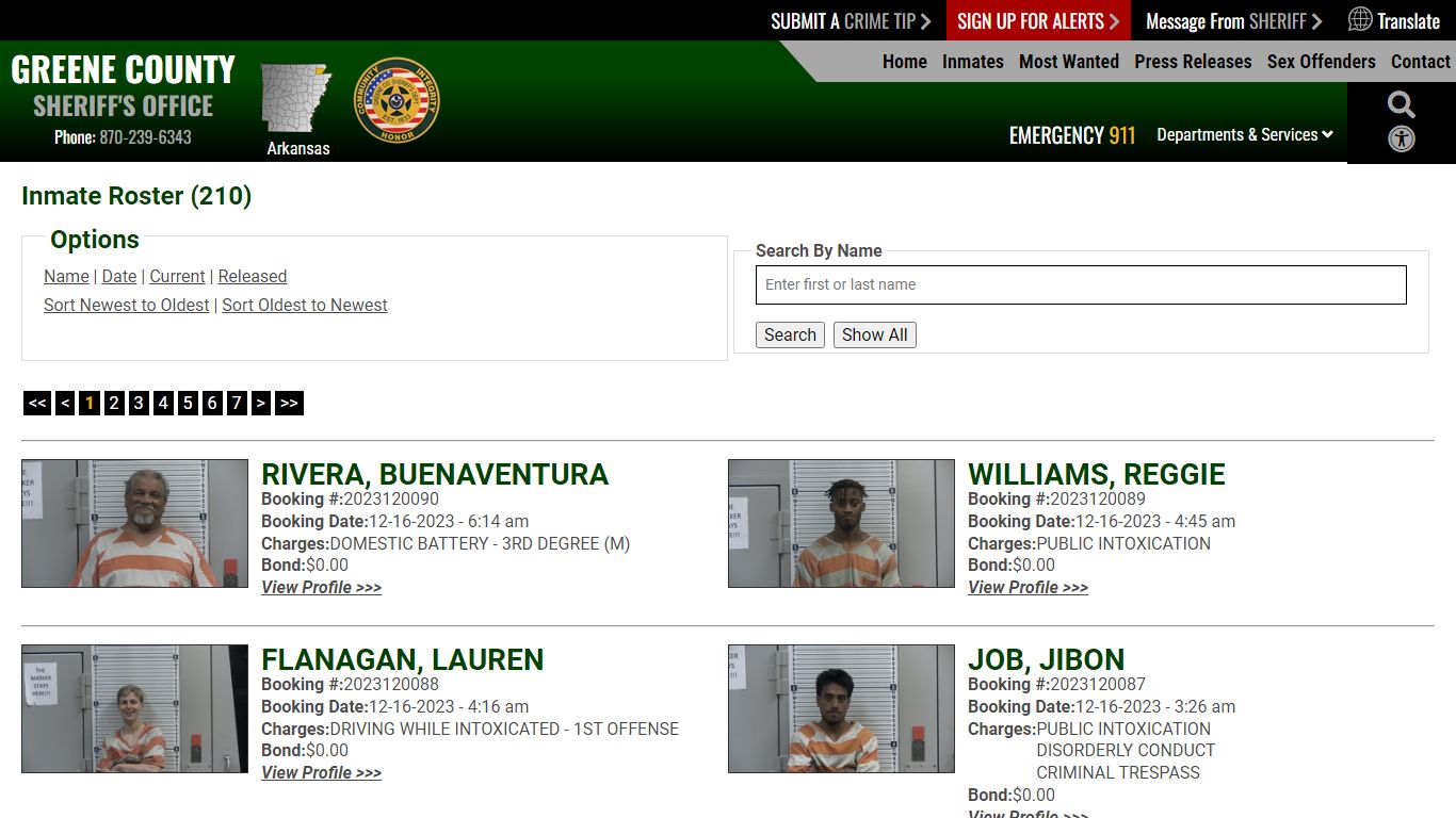 Inmate Roster - Current Inmates Booking Date Descending - Greene County ...