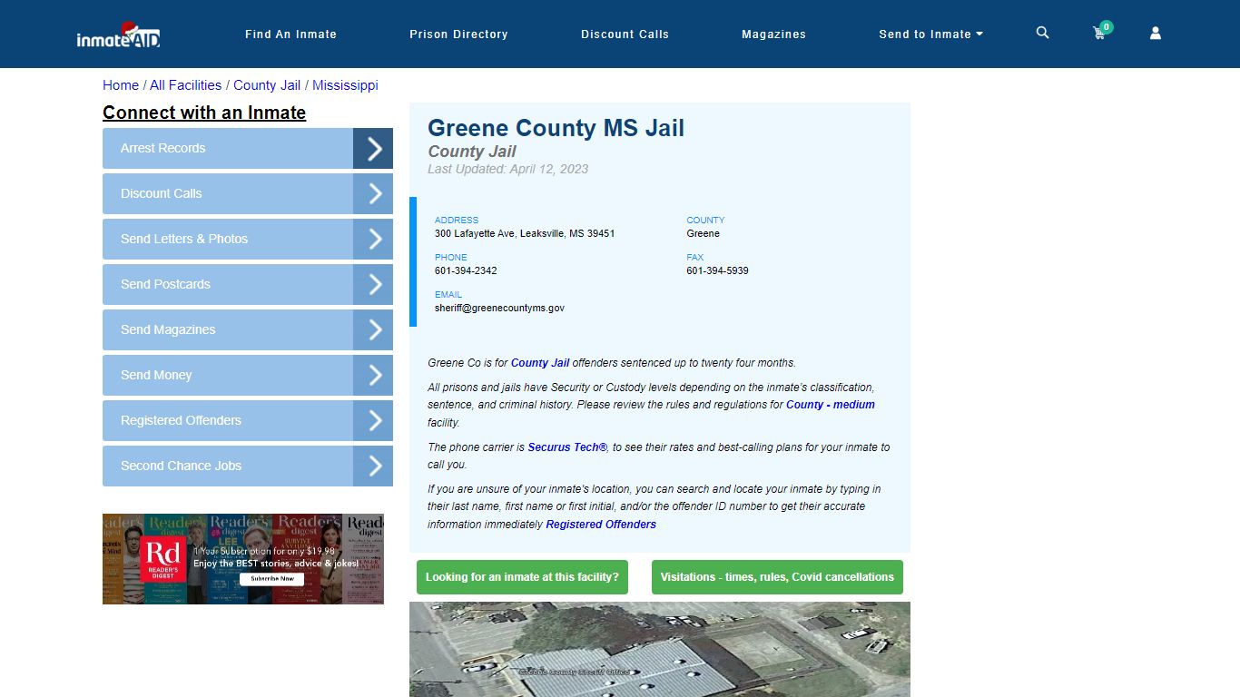 Greene County MS Jail - Inmate Locator - Leaksville, MS